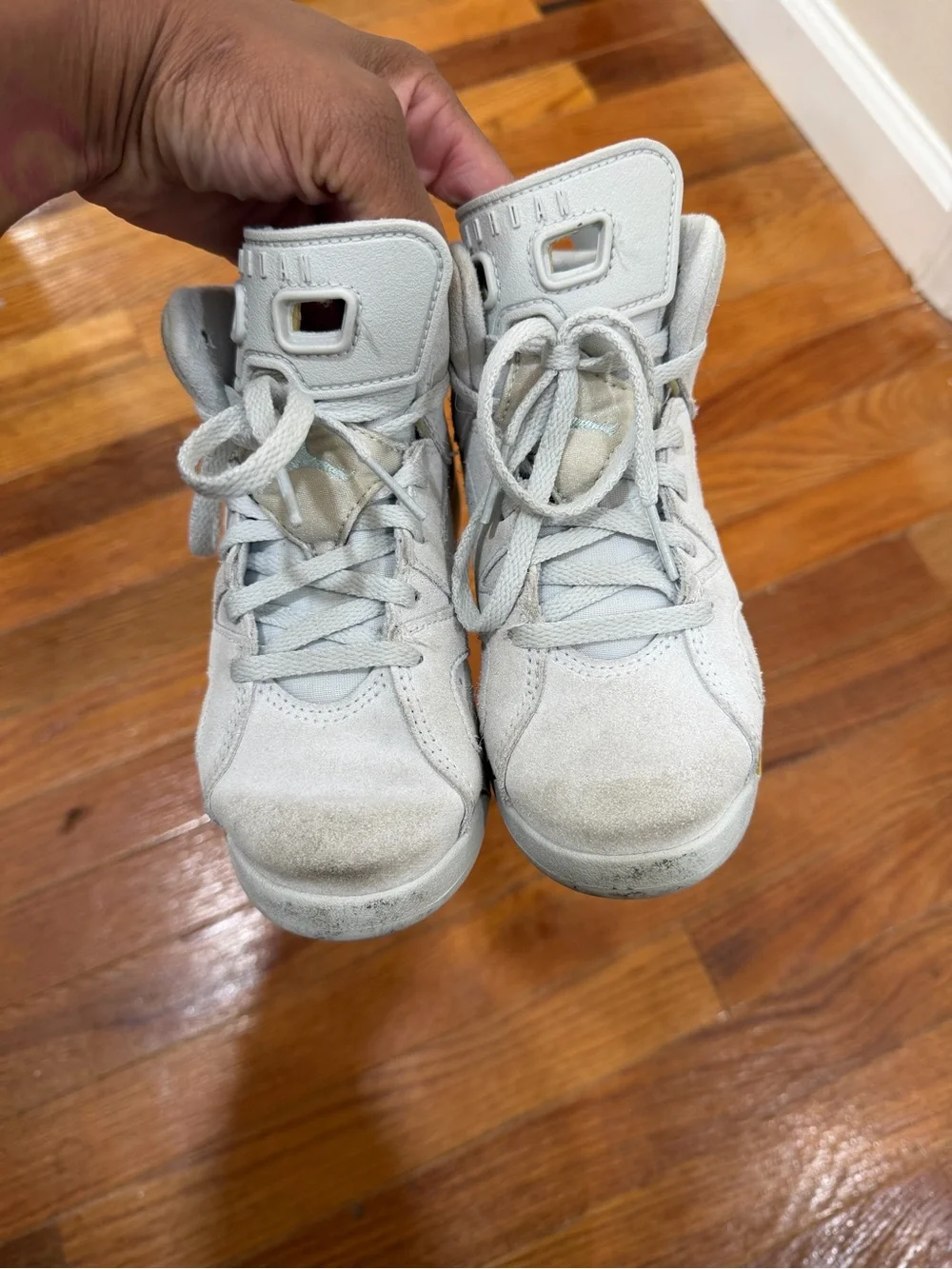 Kid Nike Air Jordan Retro 6 Pearl Platium